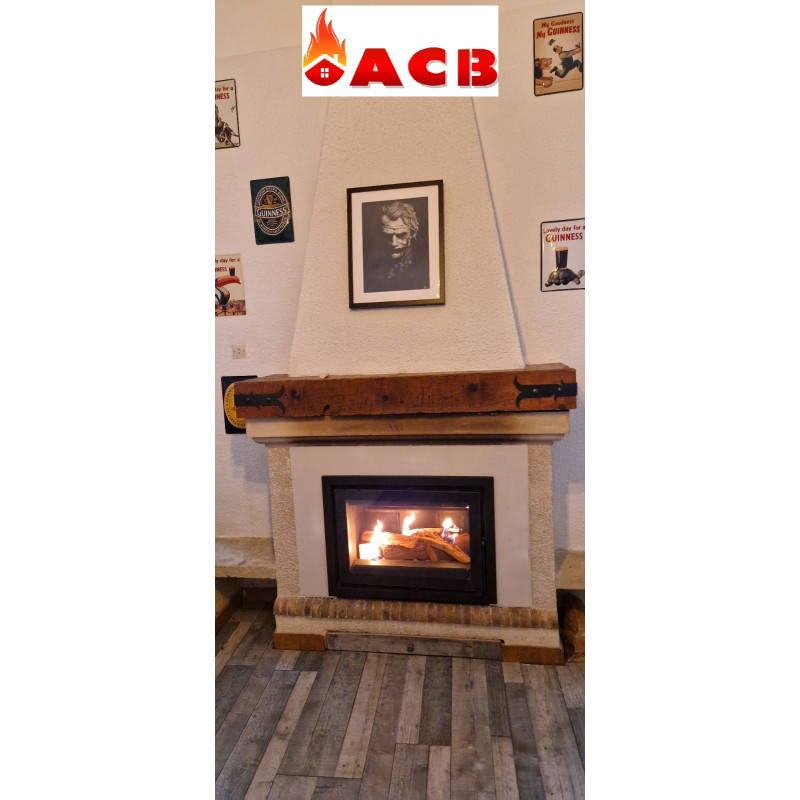 ARGO 80 778 x 563 x p 460 mm posé sans démolition dans cheminée